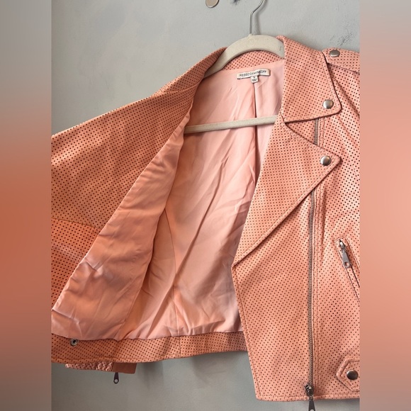 Rebecca Minkoff Cropped Leather Moto Jacket, Size 
Small - Picture 8 of 9